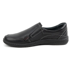 Olivier Men's leather moccasins 943MA black 1