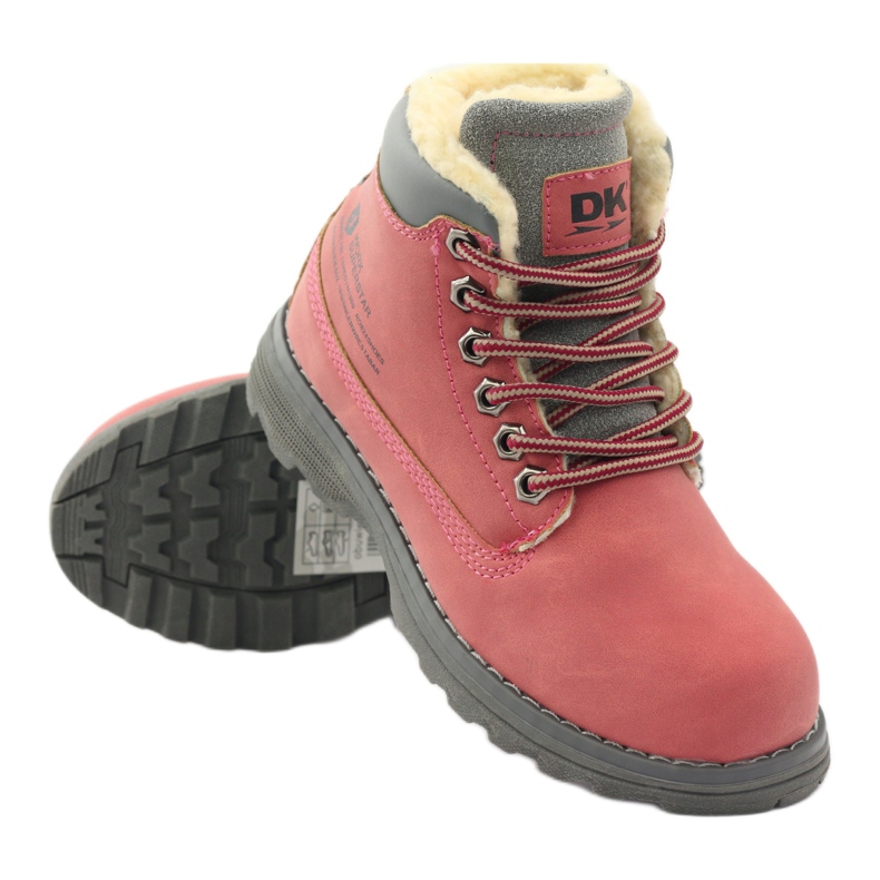 DK Winter hiking boots with a zipper 75009 pink 3 DK Winter hiking boots with a zipper 75009 pink 3