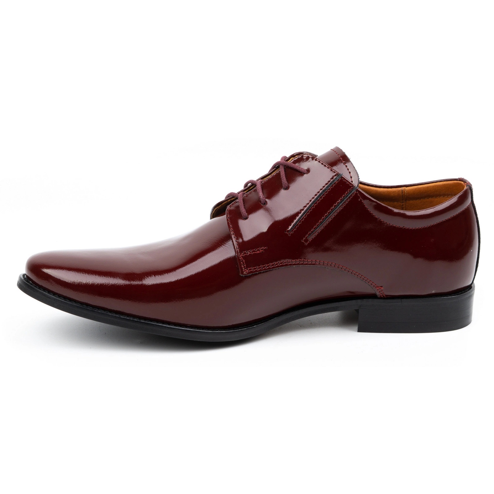 Men's formal leather shoes, patent red cherry red Men's formal leather shoes, patent red cherry red