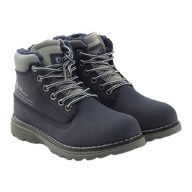 DK Winter hiking boots with a zipper 75009 navy blue grey 4 DK Winter hiking boots with a zipper 75009 navy blue grey 4