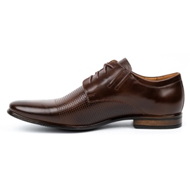 Olivier Men's formal leather shoes 482 dark brown 1