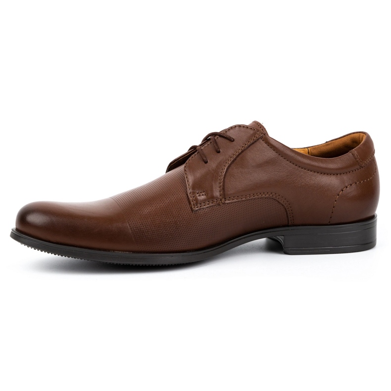 Kampol Men's elegant leather shoes 344KAM brown 1 Kampol Men's elegant leather shoes 344KAM brown 1