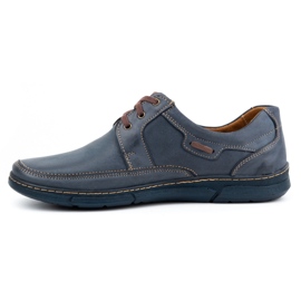 Olivier Men's lace-up leather shoes 60K navy blue 1 Olivier Men's lace-up leather shoes 60K navy blue 1