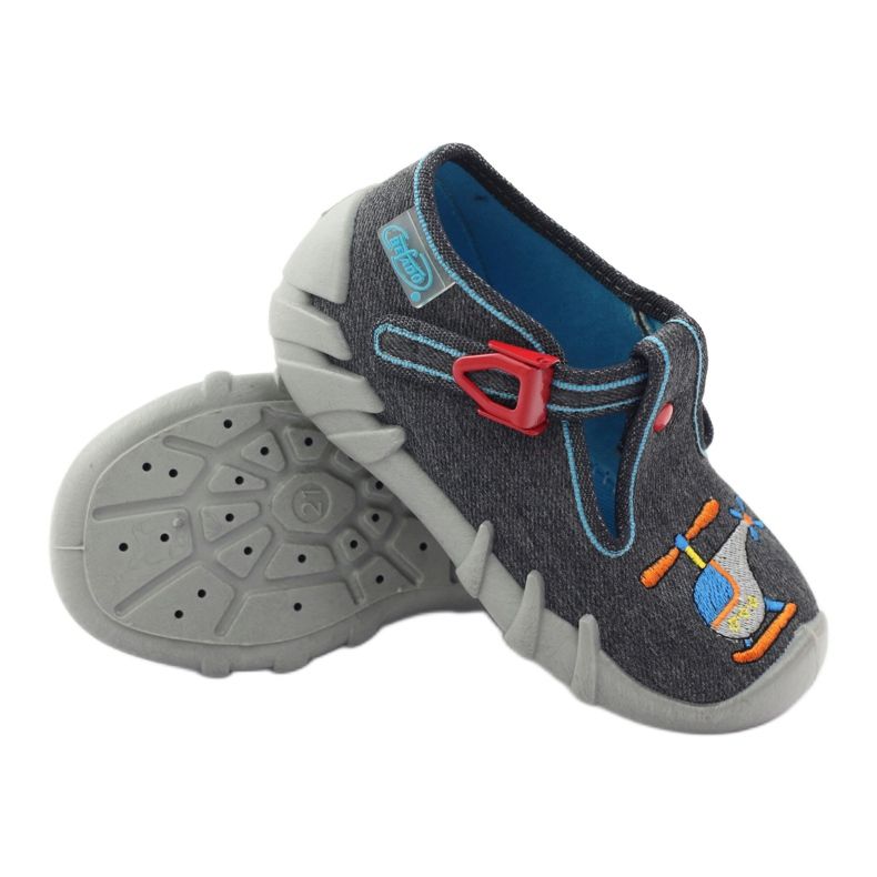 Befado children's shoes 110p307 slippers red grey orange blue 3 Befado children's shoes 110p307 slippers red grey orange blue 3