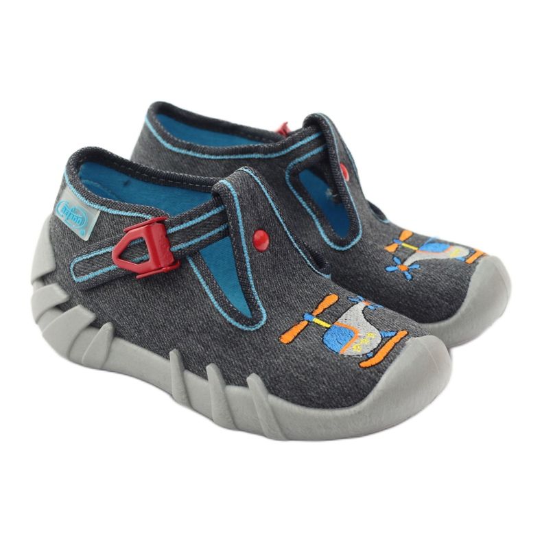 Befado children's shoes 110p307 slippers red grey orange blue 4 Befado children's shoes 110p307 slippers red grey orange blue 4