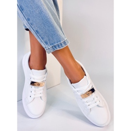 Women's sneakers with a Graff Gold clasp white 2