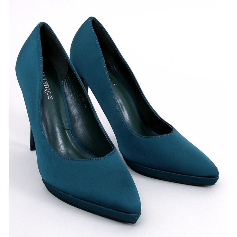 Inness Dark Green stiletto pumps 1