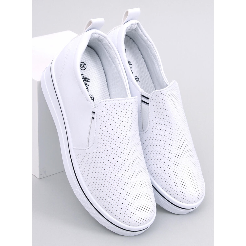 Jenkins White wedge slip-on sneakers 1