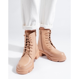 Women's beige lace-up bag 2