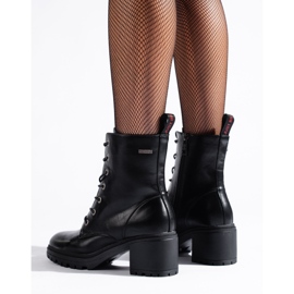 Women's black lace-up Vinceza bags on a low post 2