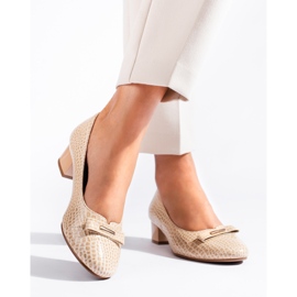 W. Potocki Women's Potocki low-heeled pumps beige 2