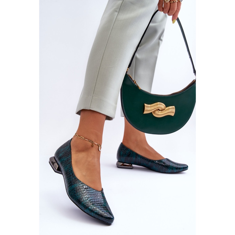 PD1 Patent Green Vaani Flat Heels Flat Heels 2
