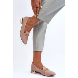 PD1 Ballet Flats With Chain Beige Lanez 2