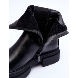High Warm Boots Jodhpur Boots Slip-on Black Milca 1