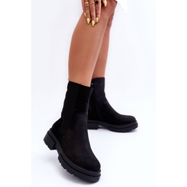 High Warm Boots Jodhpur Boots Nubuck Black Milca 1