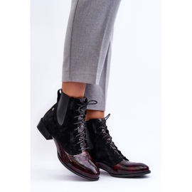 Maciejka Leather Flat Heel Boots 06200-08 Black 1