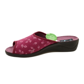 Burgundy velvet slippers Adanex 28271 Aloe Vera red 2