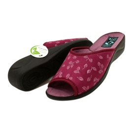 Burgundy velor slippers Adanex 28271 Aloe Vera red 4