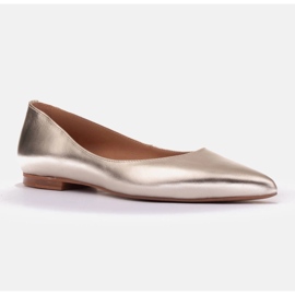 Marco Shoes Subtle ballerinas golden 1 Marco Shoes Subtle ballerinas golden 1