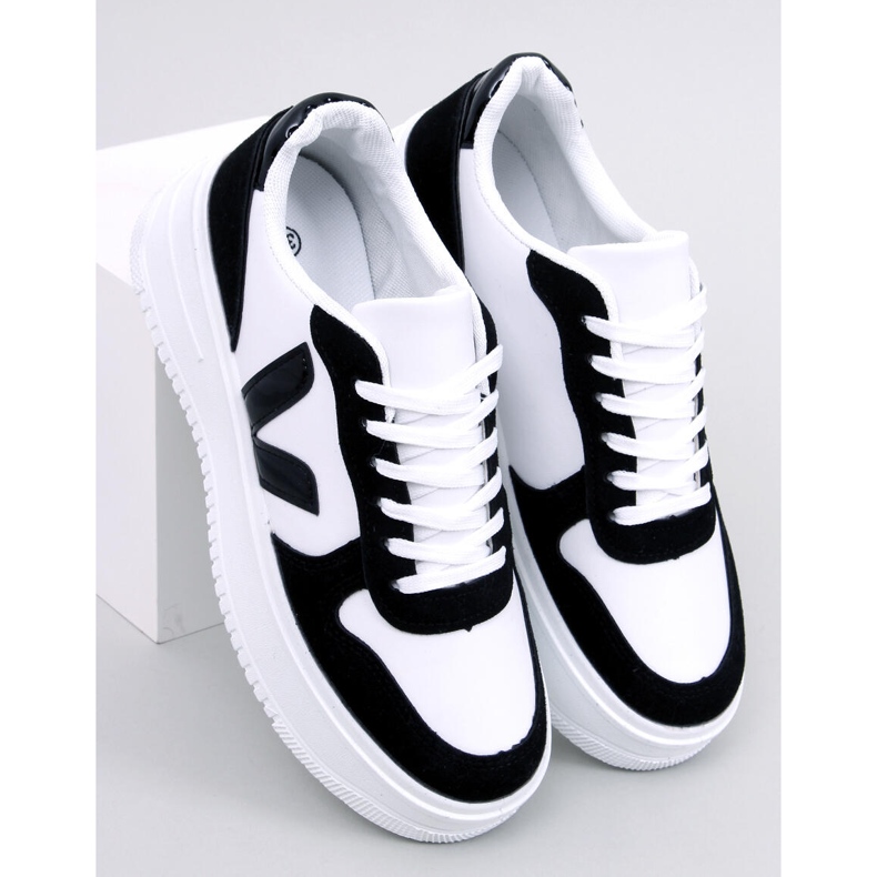 Pyles Black women's sneakers white 1