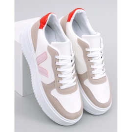 Pyles WHITE/PINK women's sneakers 1