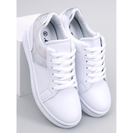 Tobey Silver wedge sneakers white 1
