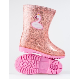 High Glitter Girls' Shelovet rain boots, light pink 2