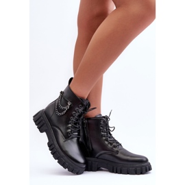 Stylish Worker Boots On The Black Amro Platform 2