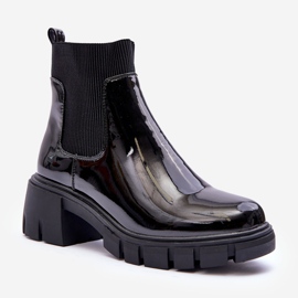 Women's Chelsea Boots Lacquered Black Cirie 1