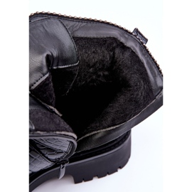 Women's Snake Boots With Stripes Black Leora 2