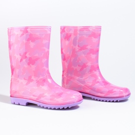 Girls' pink Shelovet rain boots 1 Girls' pink Shelovet rain boots 1