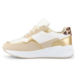 Women's white and gold sneakers 2 Women's white and gold sneakers 2