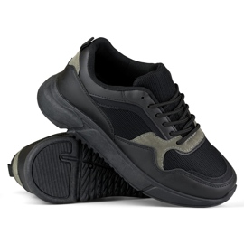 Ladies' black sneakers 1