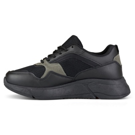 Ladies' black sneakers 2