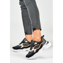 Black women's sneakers on a white sole 2