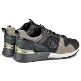 Fashionable black Jersy sneakers 1