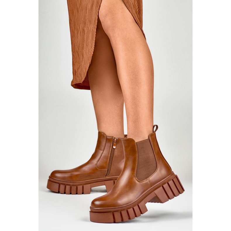 Veris women's brown work boots 2