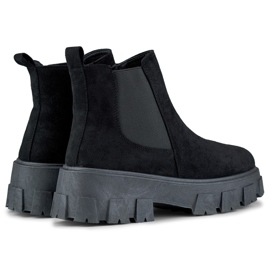 Women's black boots with a thick sole 2