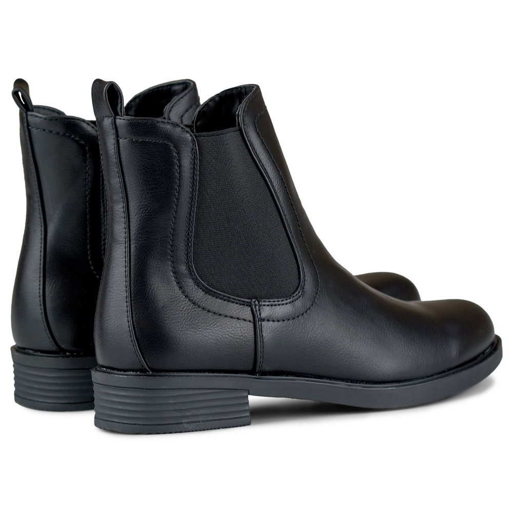 Classic black women s Chelsea boots made of eco leather KeeShoes