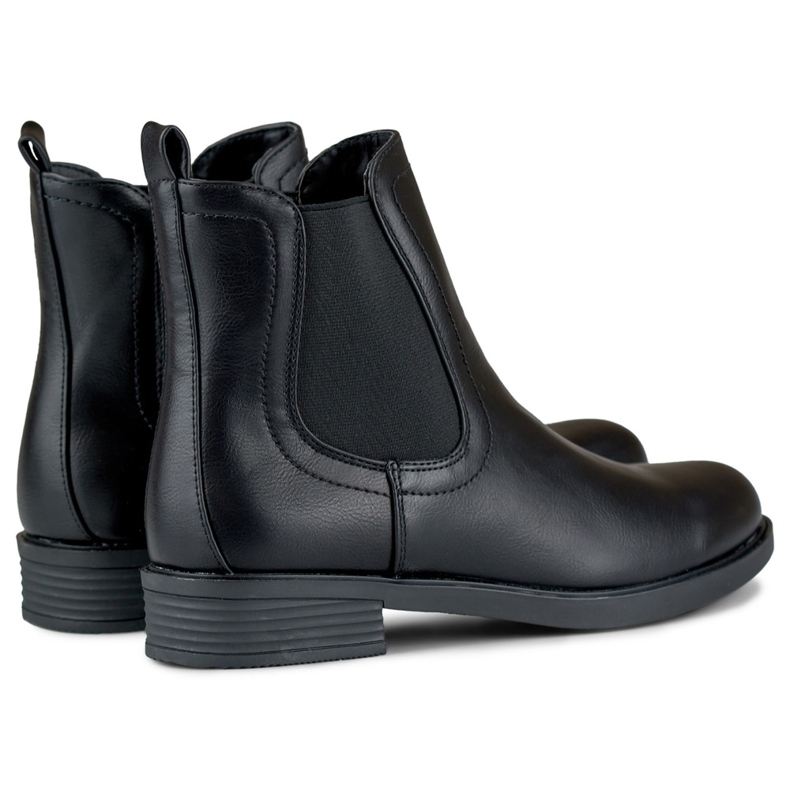Classic black women's Chelsea boots made of eco-leather 1