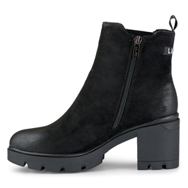 Classic suede women's boots on the Adeline post black 1 Classic suede women's boots on the Adeline post black 1