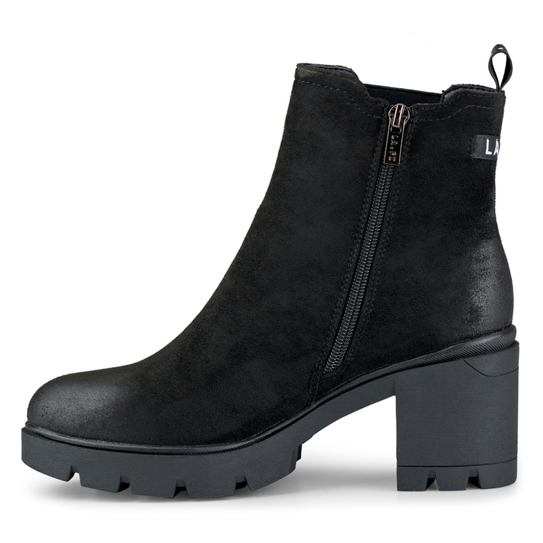 Classic suede women's boots on the Adeline post black 1 Classic suede women's boots on the Adeline post black 1