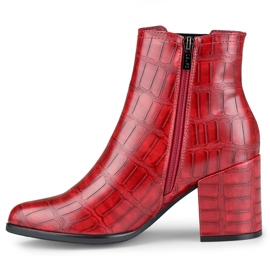 Red boots from Blaise in eco-leather 1
