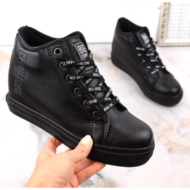 Women's black Wedge sneakers Big Star EE274127 2