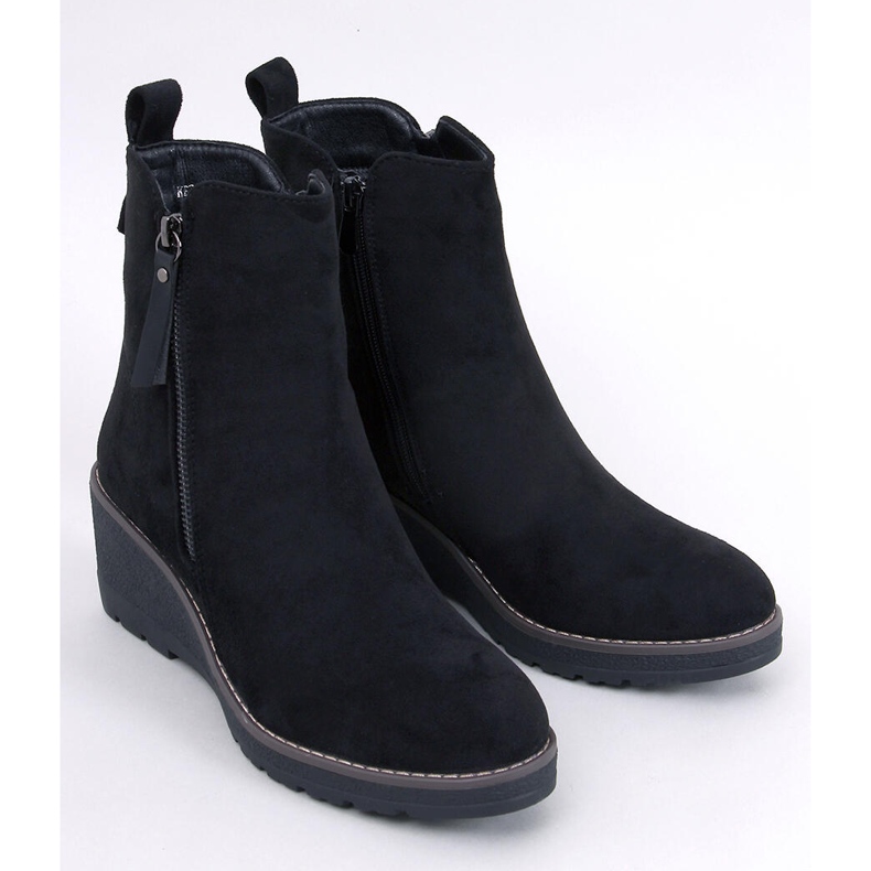 Meyer Black wedge boots 1