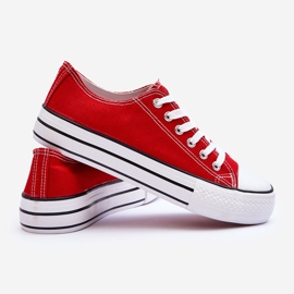 FB3 Classic Low Platform Sneakers Red Jazlyn 1