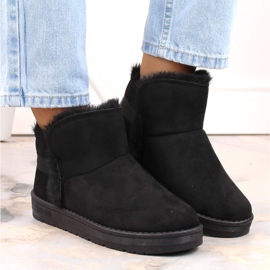 Women's snow boots mukluki black Big Star KK274622 2
