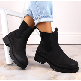 Women's Chelsea boots on the platform black Big Star MM274319 1