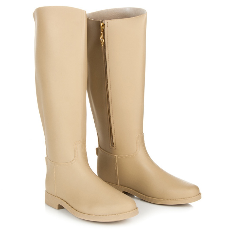 Galoshes fastened with a zipper brown 1