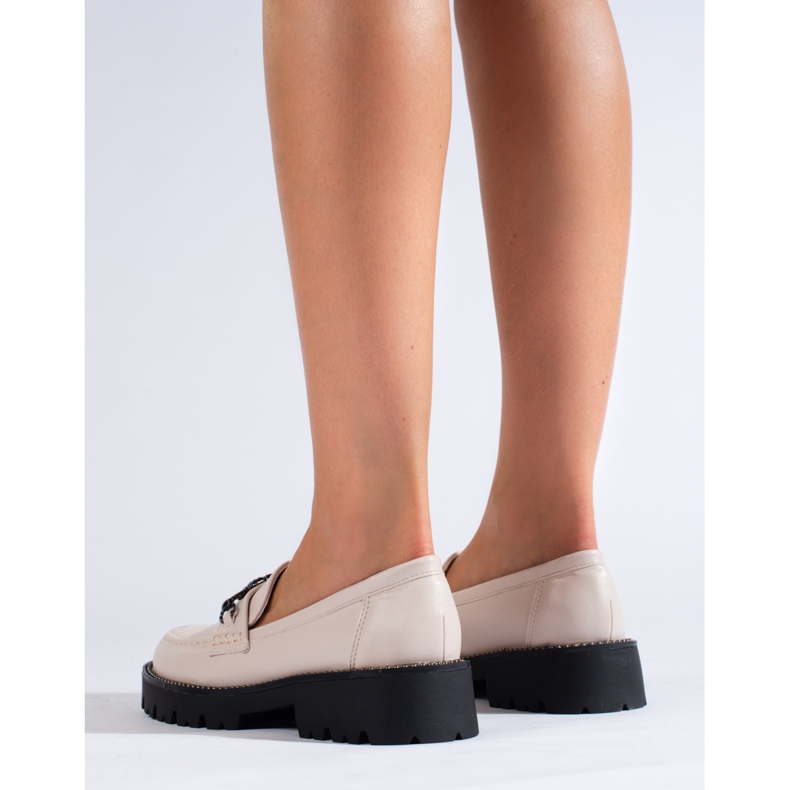 BM Women's moccasins on a thick sole Shelovet beige 1